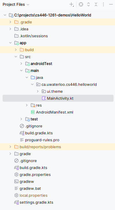 Project Files View