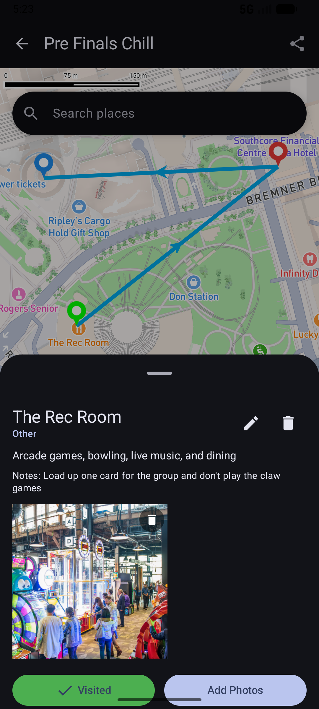 Location visited